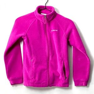 Columbia Fleece Jacket. Girl's Medium.  Fuchsia